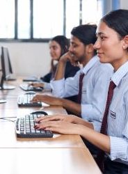 Students in computer lab