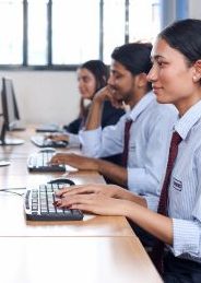 Students in computer lab