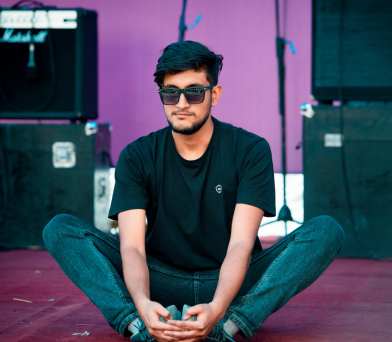Student performing on stage as part of Kathford Sparks festival festivities