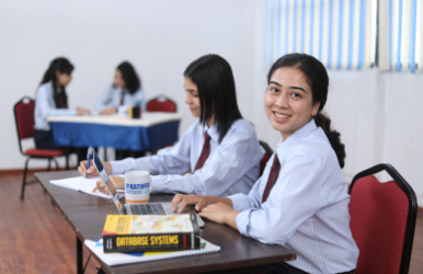 Student happy after figuring the safe rank for engineering