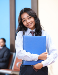 BBA Student Holding Book
