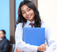 BBA Student Holding Book