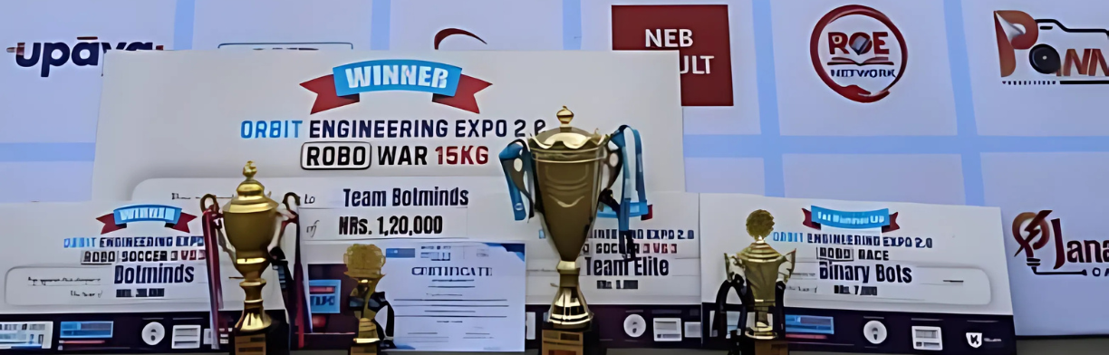 Winning prize with certificate and trophy - Orbit Engineering Expo 2.0