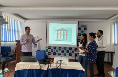 Industry expert delivering guest lecture on e-commerce logistics at Kathford College