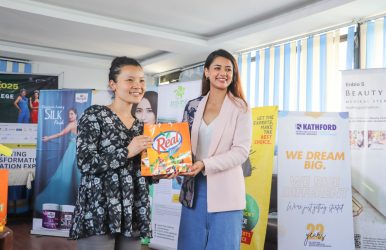 Women holding Real Fruit brand template