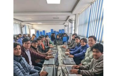 Students engaging in web development workshop