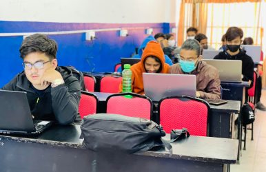 Kathford students participating in ALCODE 2021 coding competition