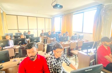 Participants learning accounting and financial management using Tally ERP software