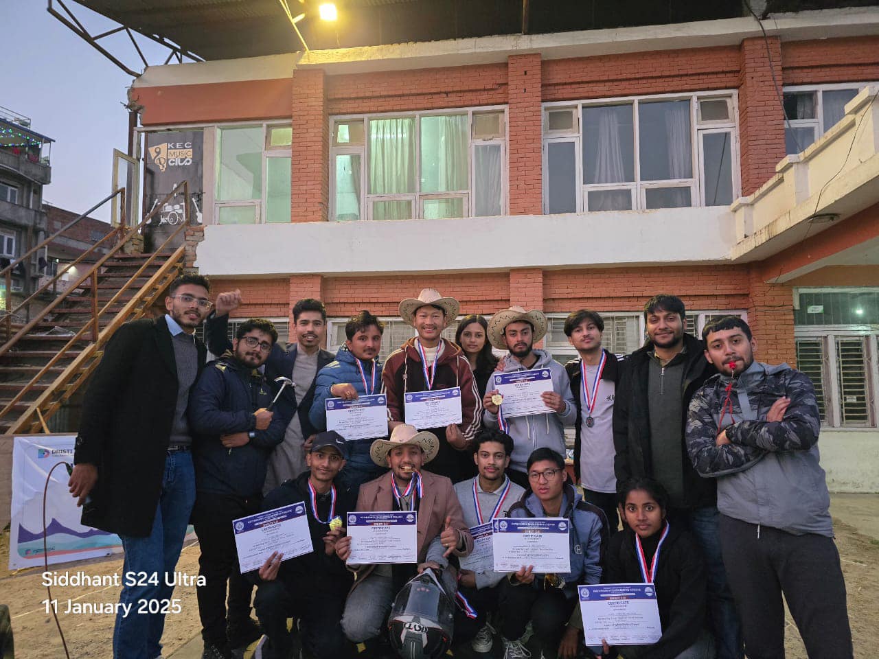 Winners Holding Medals and certificates at Celesta 2024 - IIT Patna SuccessTeam BotMinds Triumphs at Robotics Competition