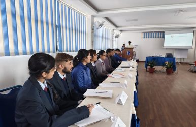 Students engaged in analytical thinking and problem-solving during quiz competition