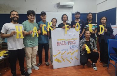 Students Showing Hack-Ford Templates and Art Design