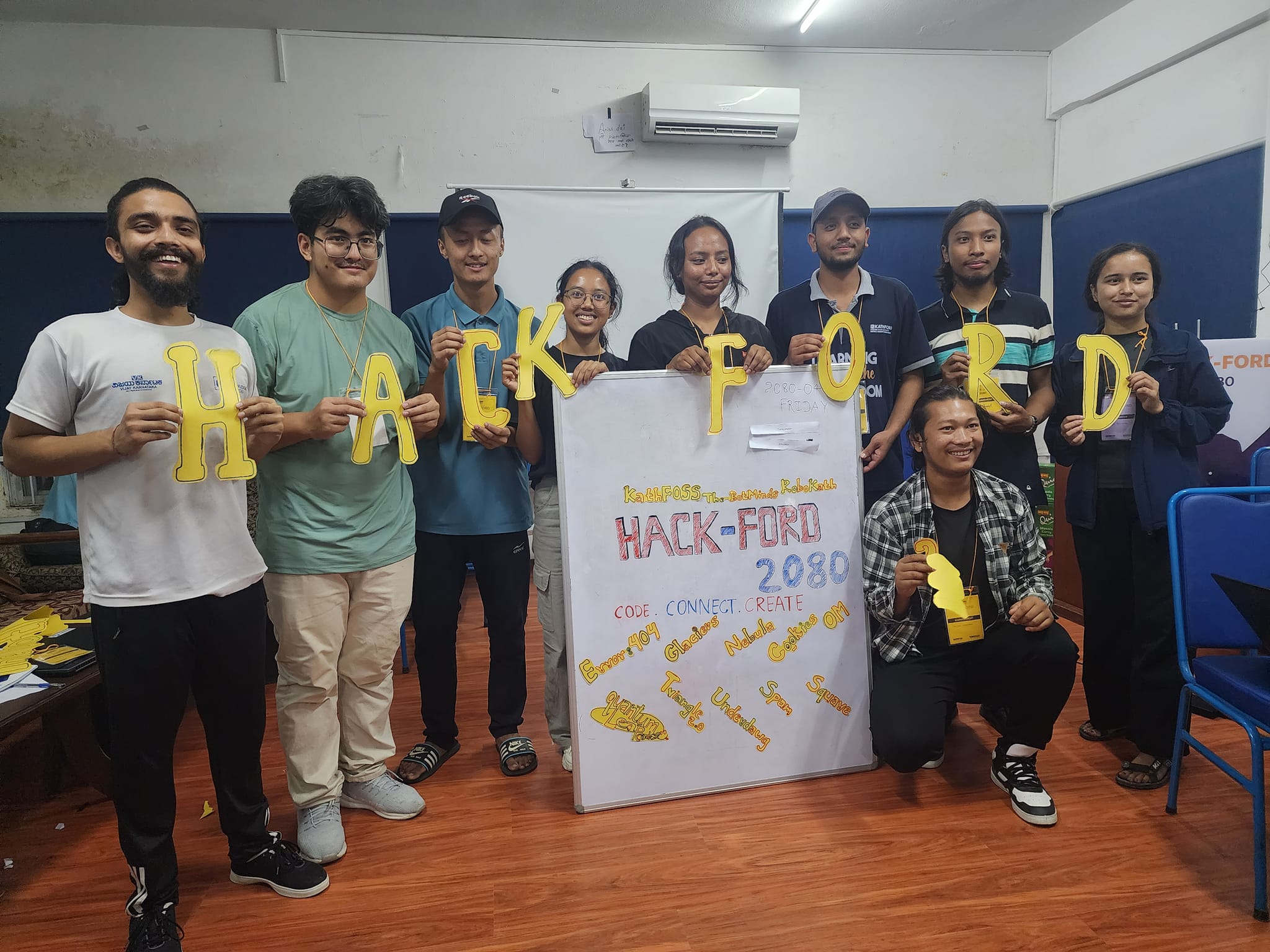 Students Showing Hack-Ford Templates and Art Design