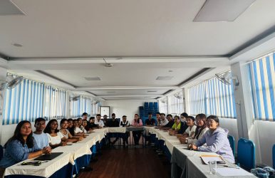 Students in attending meeting
