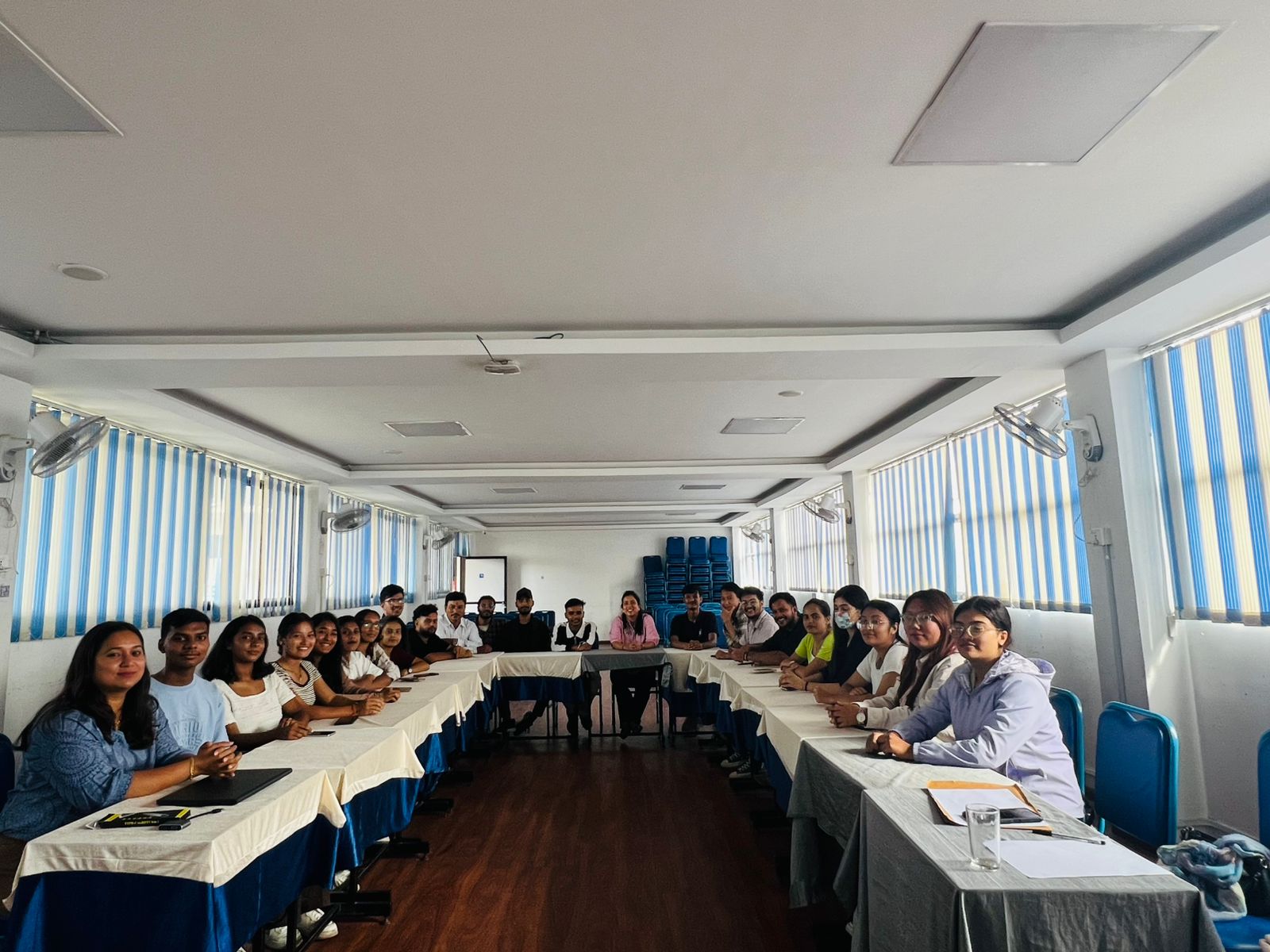 Students in attending meeting