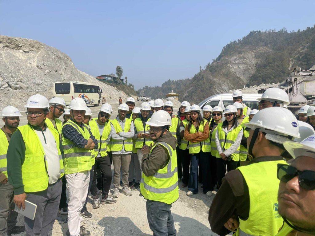 8th Semester Field Visit – Construction Management Rock Slope Engineering