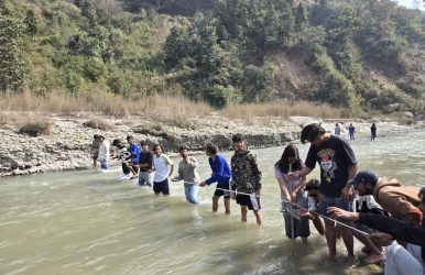 Engineering courses in Nepal hydrology field visit